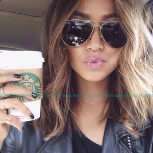 Ray-Ban Aviator Black Lens / Gold Frame NEW